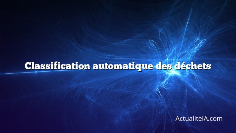 Classification automatique des déchets
